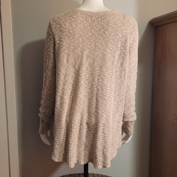 Natural Reflections Oversized Textured Speckled Knit Long Sleeve Sweater Large - Picture 5 of 10